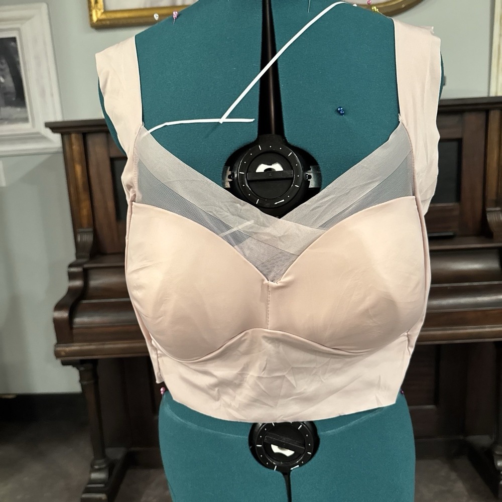 Women's Beige Padded Bralette - Size 2XL - Seamless & Comfortable‎ Fit runs big
